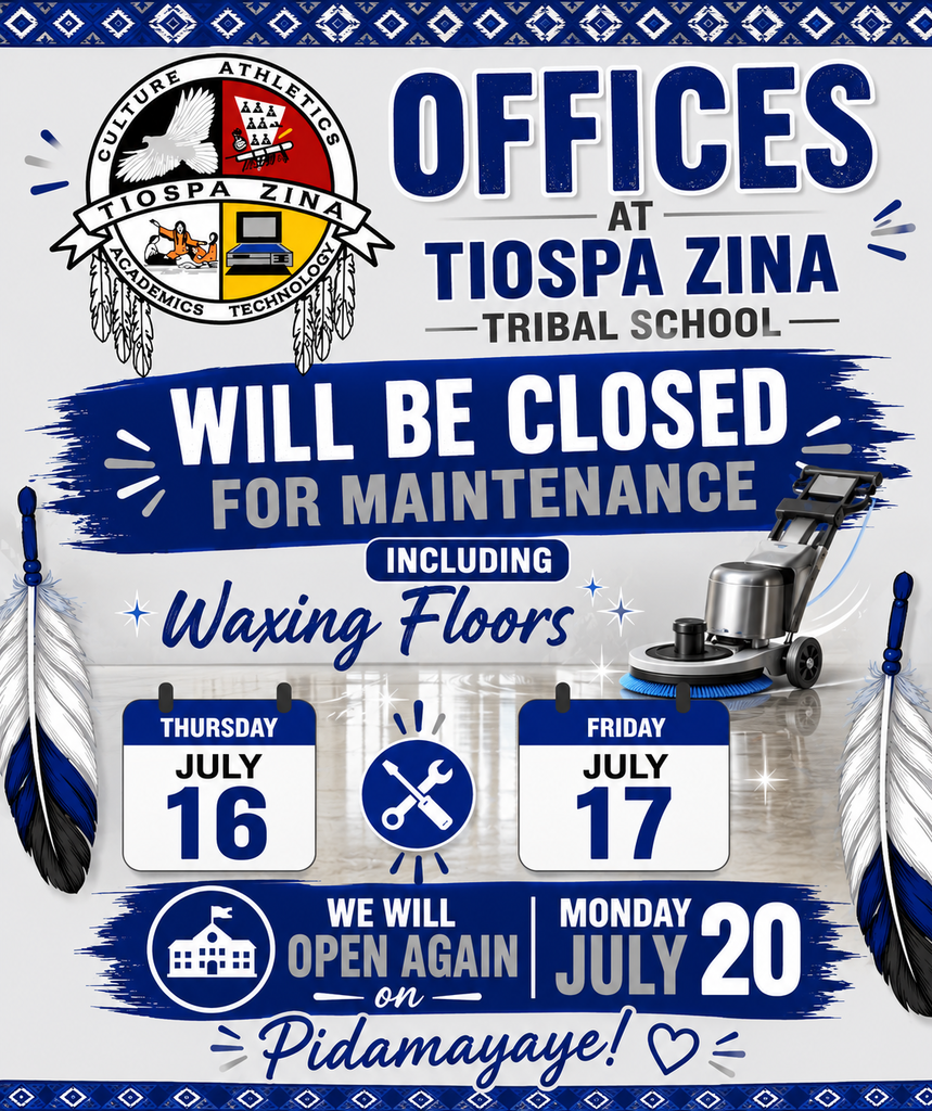 The Elementary and Middle/High School Offices will be closed on Thursday July 16 and Friday July 17 for maintenance and waxing floors. We will open again on Monday July 20.