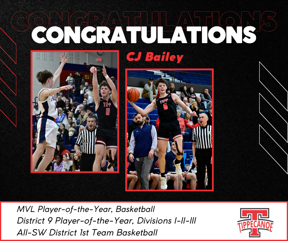 Congratulations THS student athlete CJ Bailey.