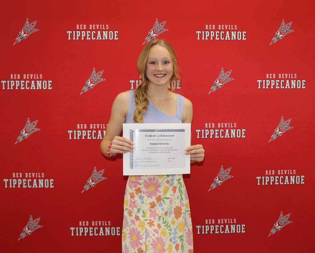 THS graduate is local scholarship recipient. 