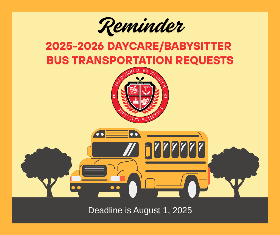 School bus request deadline.