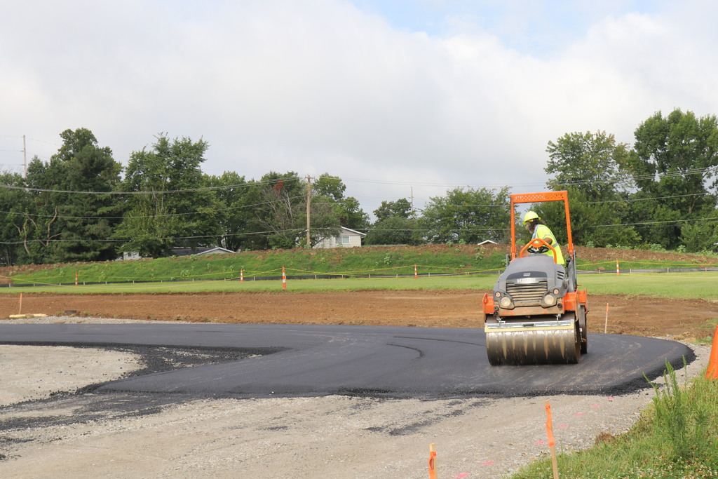 Paving the parking lot.  