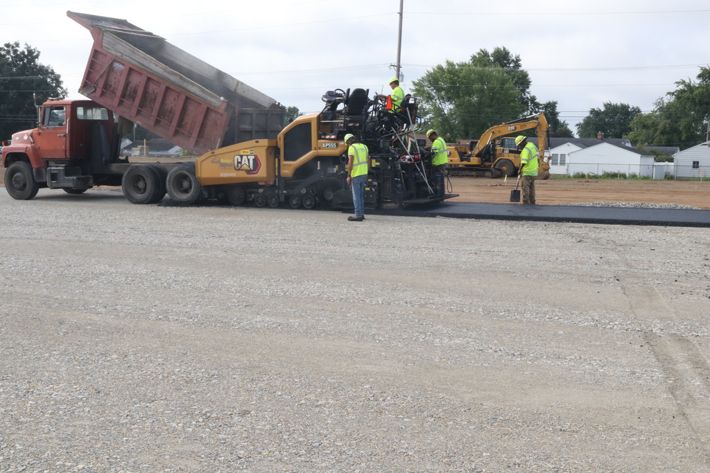 Paving the parking lot.  