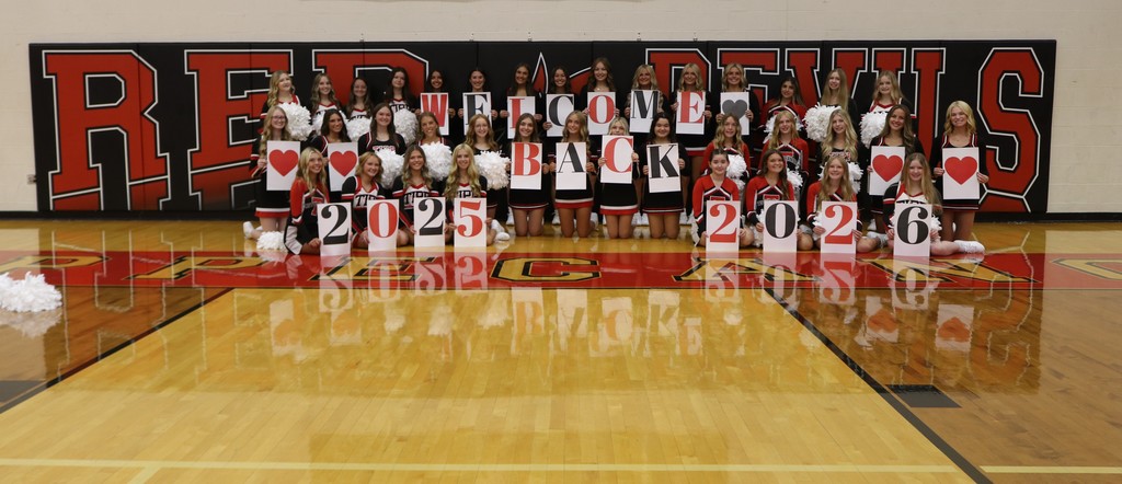 Welcome Back from our Tippecanoe High School freshman, JV, and varsity cheerleaders!