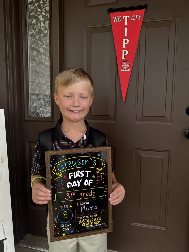 First day of school photos.