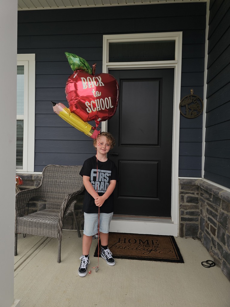 First day of school picture.