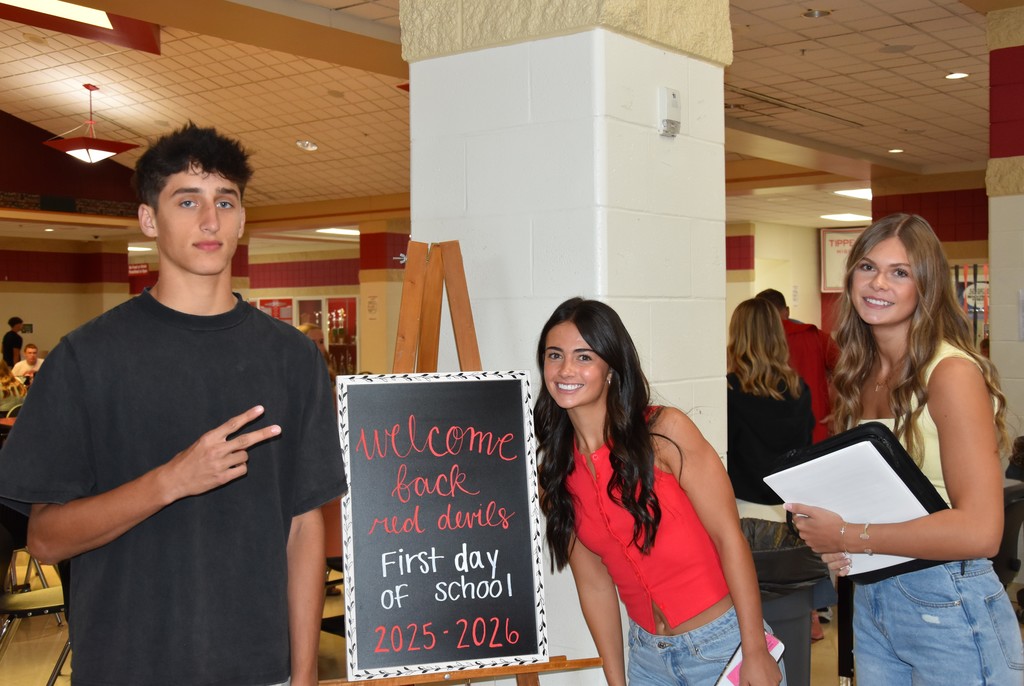 THS Yearbook first day of school photos.