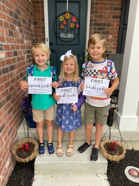 First day of school photos.