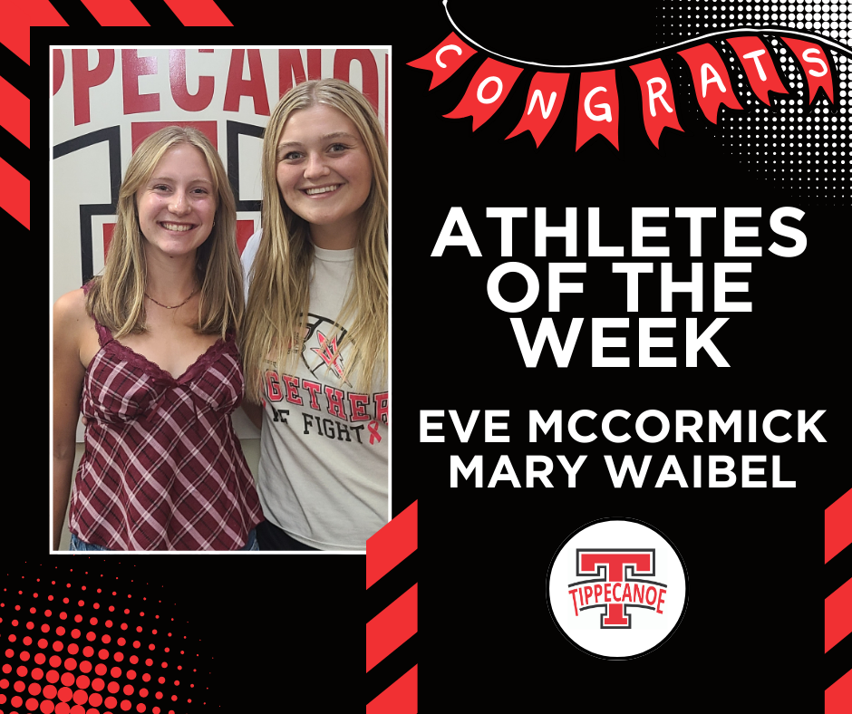 Athletes of the Week Eve McCormick and Mary Waibel.