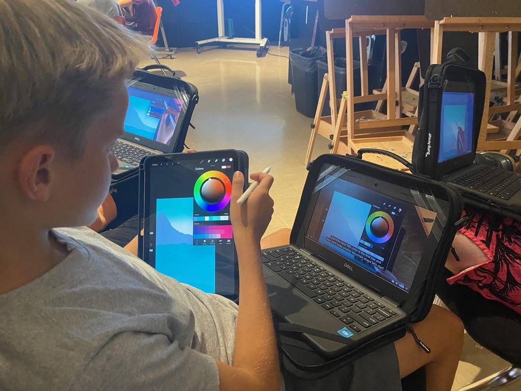 Graphic Design students are creating digital landscapes.