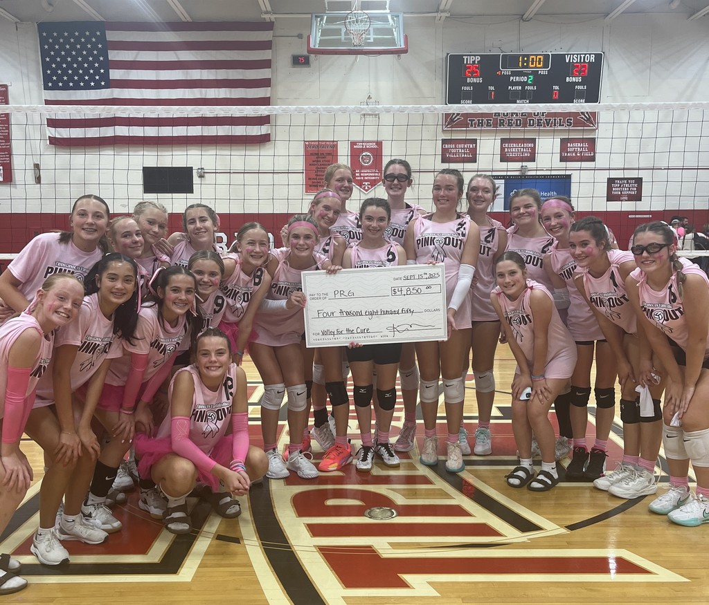 TMS volleyball teams with PRG check.