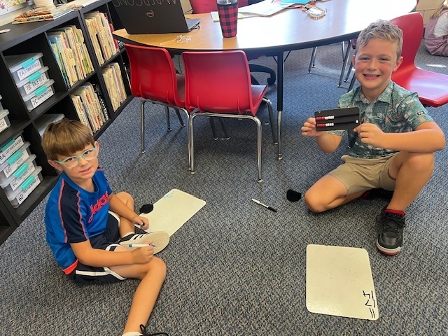 Broadway Elementary students having fun while learning math.