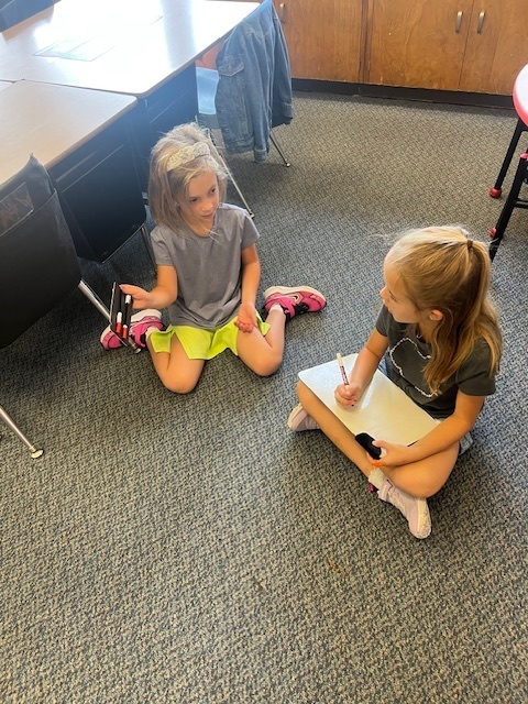 Broadway Elementary students having fun while learning math.