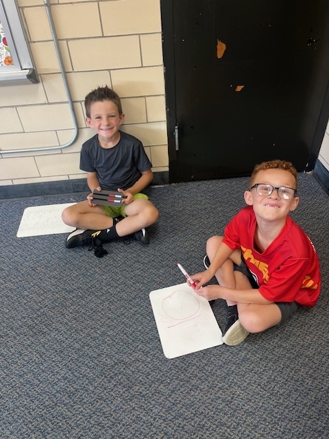Broadway Elementary students having fun while learning math.