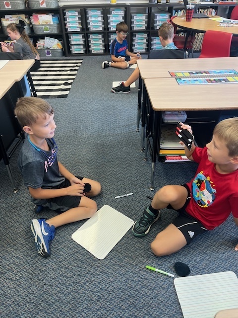 Broadway Elementary students having fun while learning math.