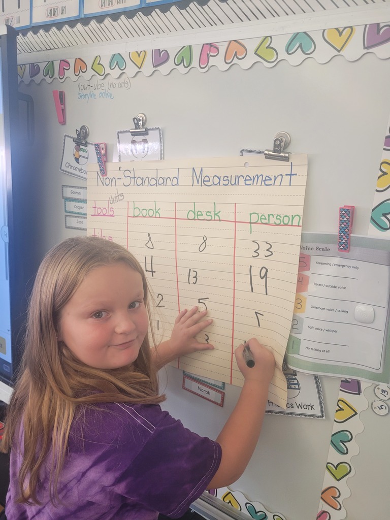 Math work in first grade.