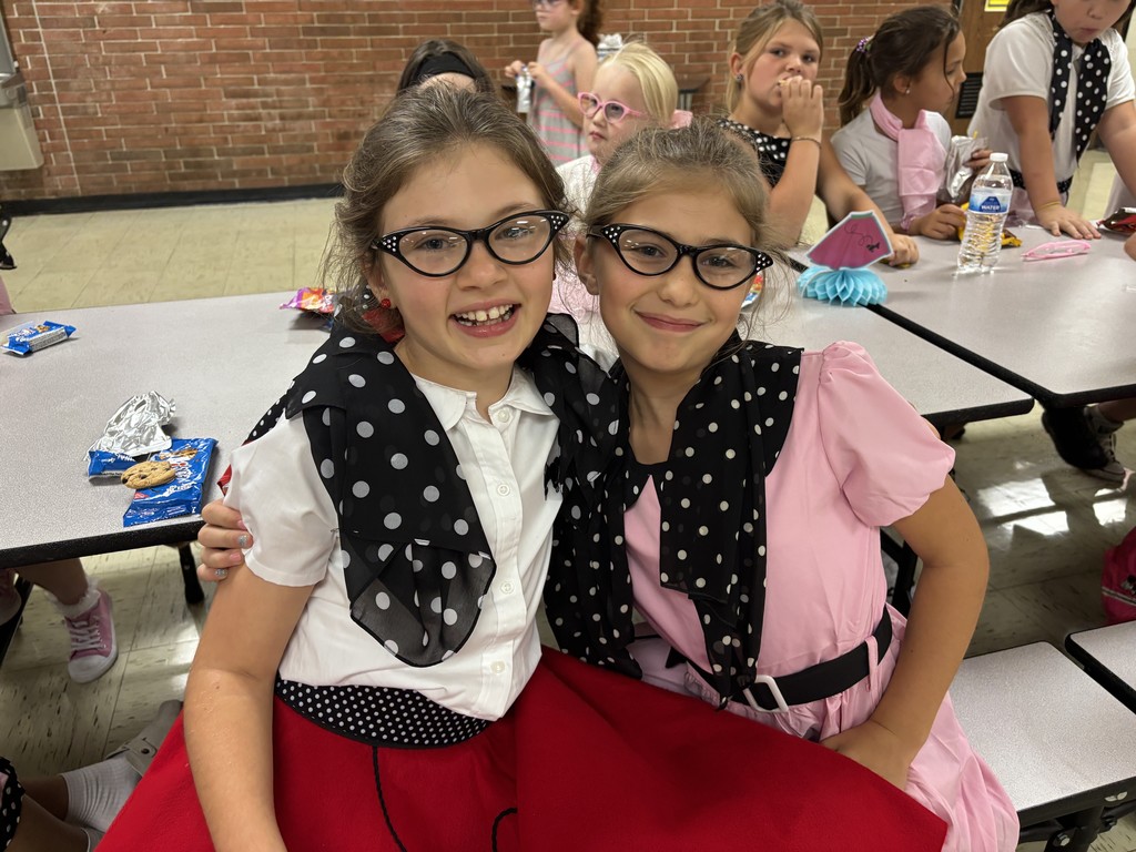 L.T. Ball third graders dressed up in fifties style for their sock hop.  