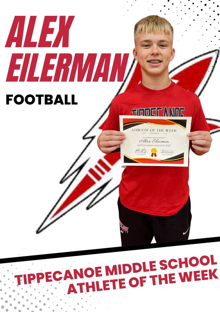 Tippecanoe Middle School Athlete of the Week.