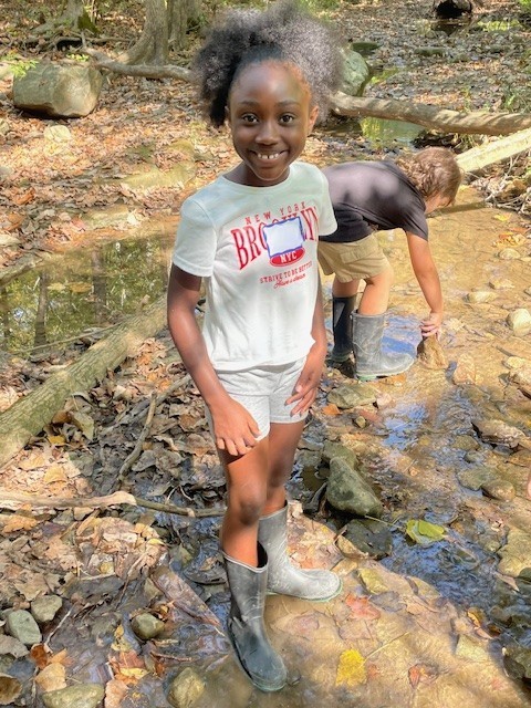 Exploring nature at Charleston Falls. 