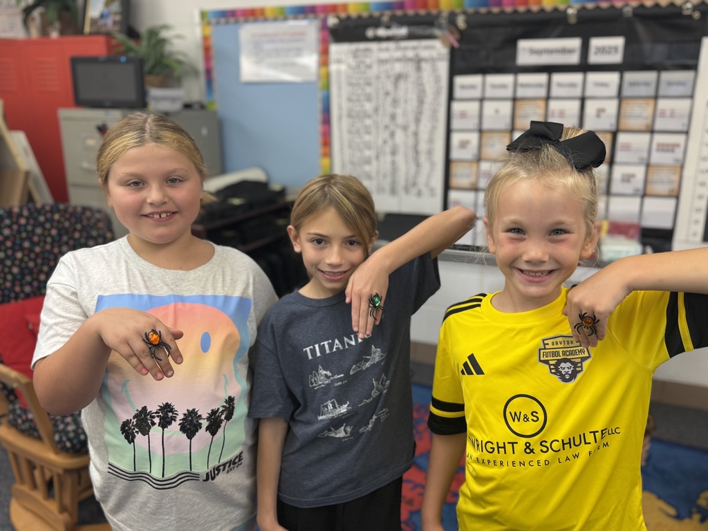 Students creating web catchers.