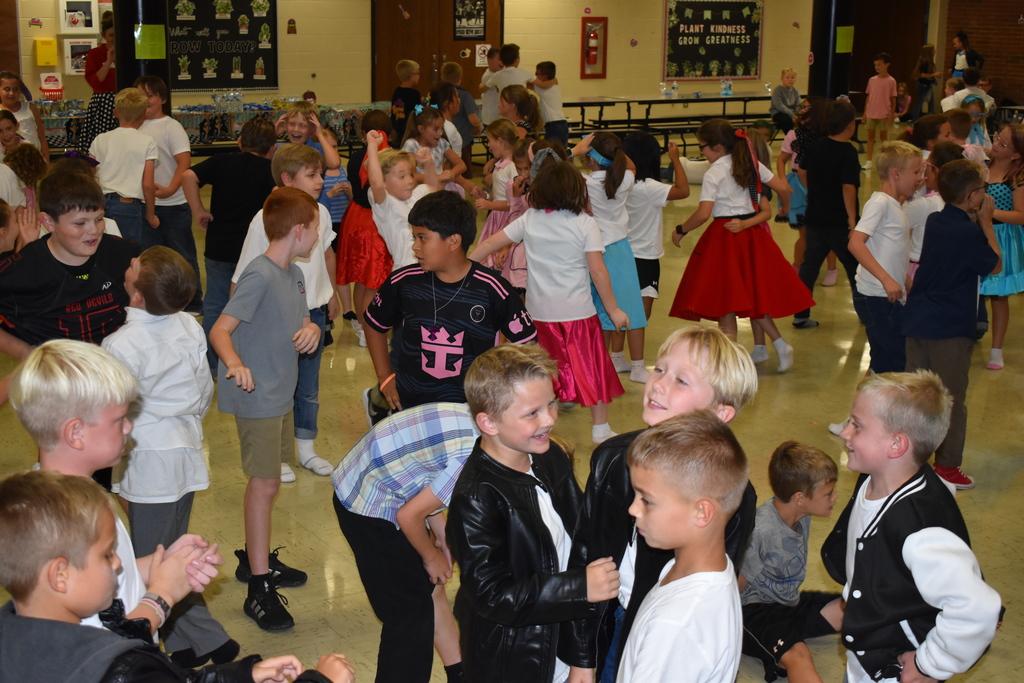 Third graders at the after-school sock hop.