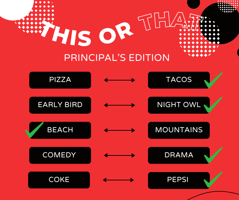 This or That for principals month.