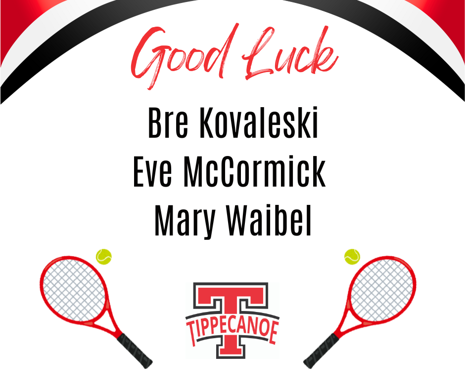 Good luck to our tennis plays at district tournament.