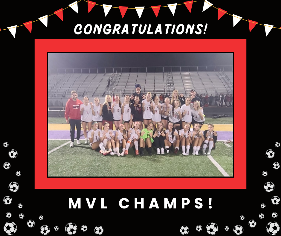 THS girls soccer team named MVL champs.