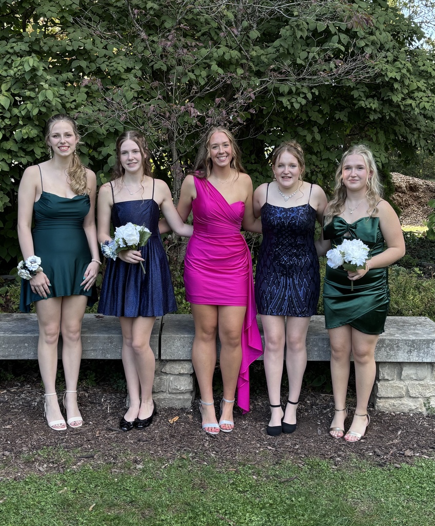 Students pose for 2025 Homecoming Dance pictures.