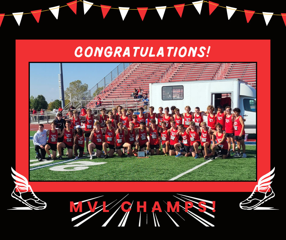 THS boys cross country team MVL Champs.