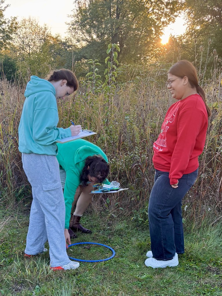 Tippecanoe High School science class enjoys outside learning about the environment.