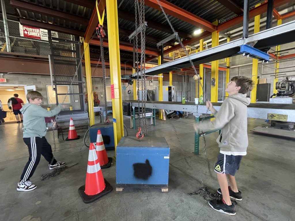 TMS students completing a hands-on activity while on a field trip to JATC in Vandalia. 