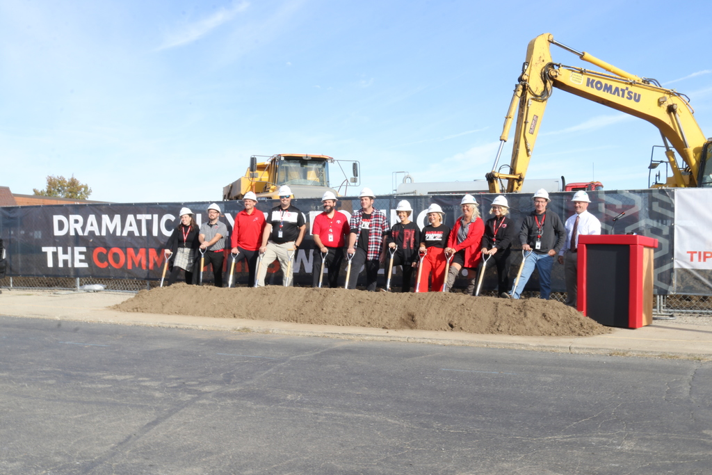 Groundbreaking ceremony for the new PK-8 school. 