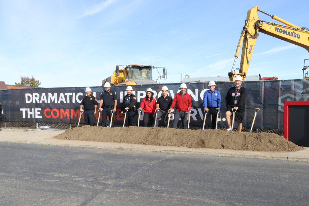 Groundbreaking ceremony for the new PK-8 school. 