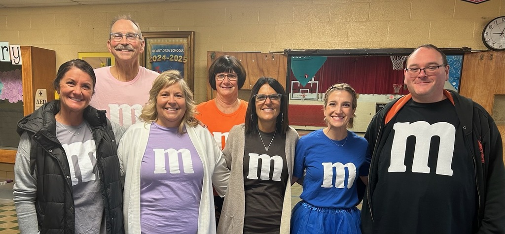 Broadway Elementary staff dressed up for Halloween.  