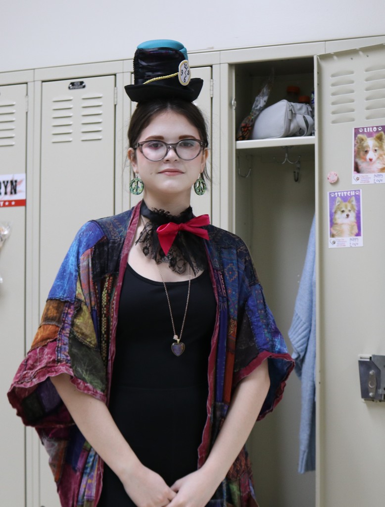THS staff and students dressed up in Halloween costumes.