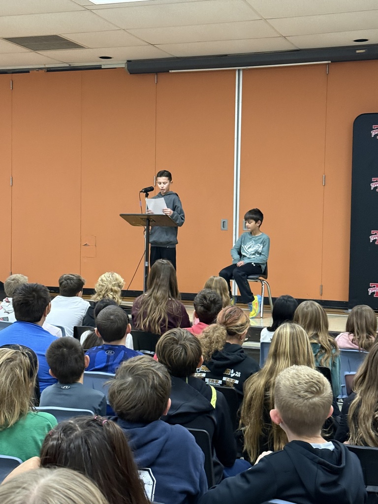 L.T. Ball "presidential" candidates give their speeches ahead of election day.