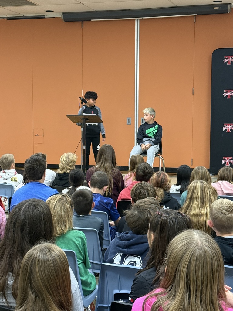 L.T. Ball "presidential" candidates give their speeches ahead of election day.