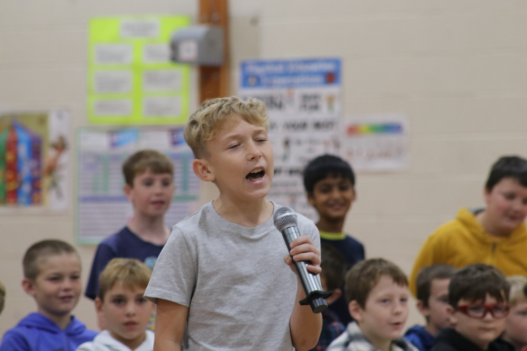 LT Ball 4th grader rehearsing for tonight's performance.  