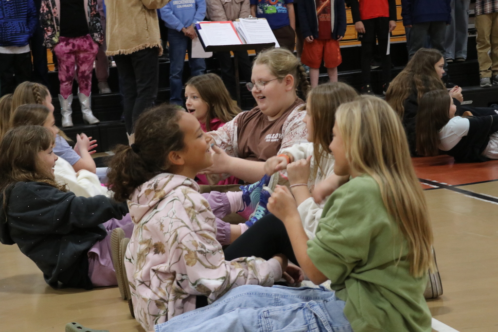 LT Ball 4th graders rehearsing for tonight's performance.  