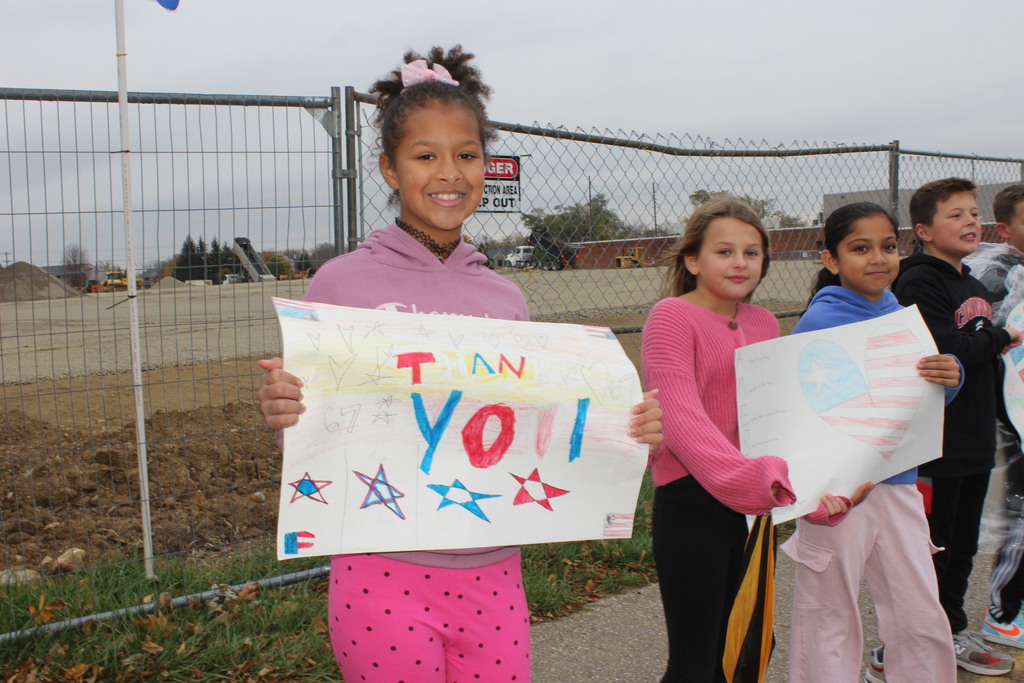 L.T. Ball students host the Parade of Heroes for our Veterans.  