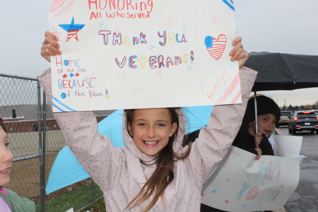 L.T. Ball students host the Parade of Heroes for our Veterans.  