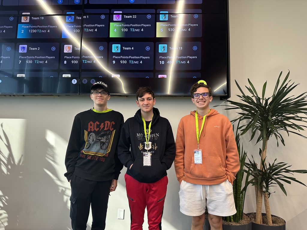 THS Cyber Security class at a hacking competition.  