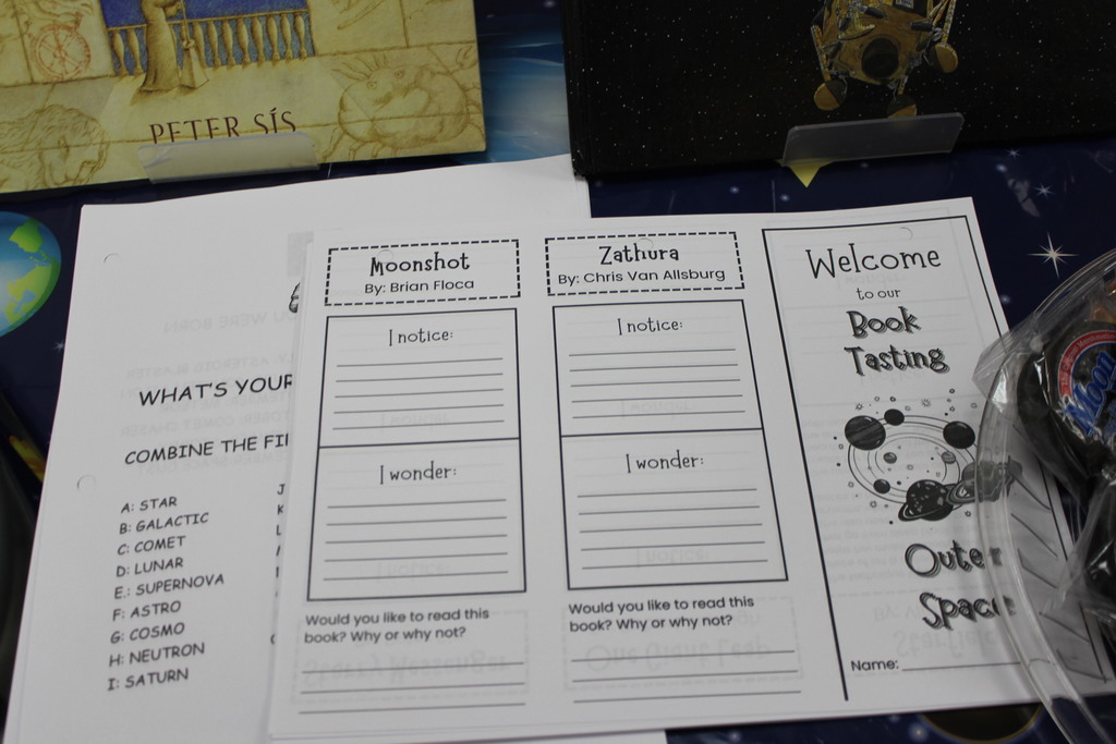 Welcome to the Book Tasting.  