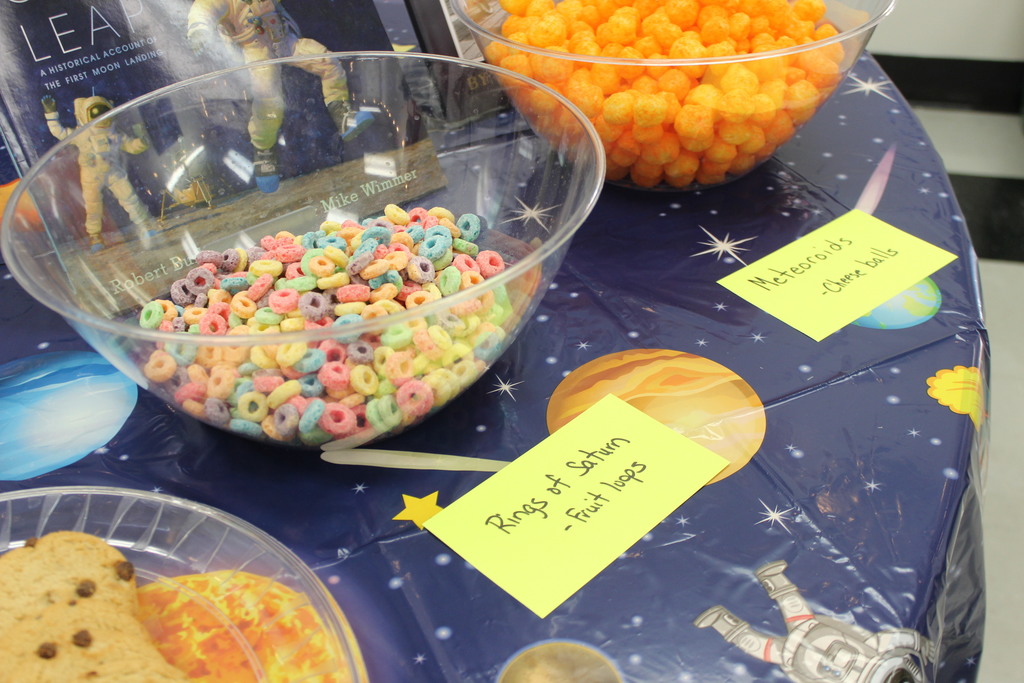 Snacks for the outer space Book Tasting. 