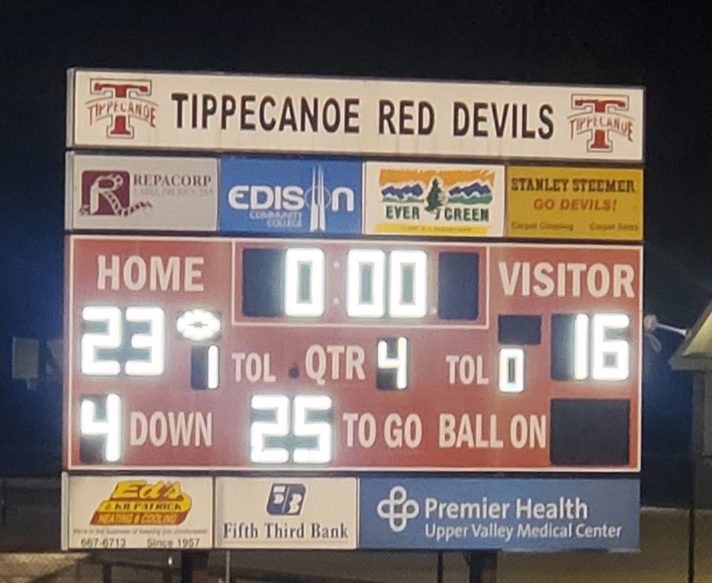 Scoreboard from Friday night's game.