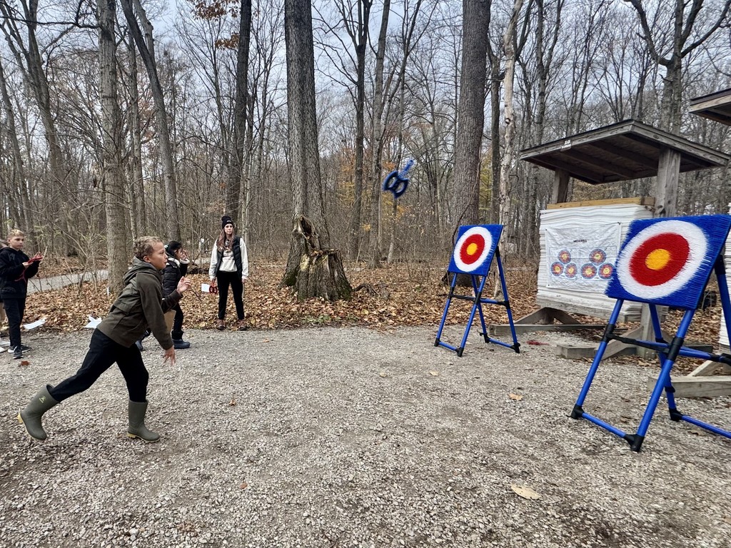 LT Ball Intermediate students participate in activities that imitate scenes in Hatchet.