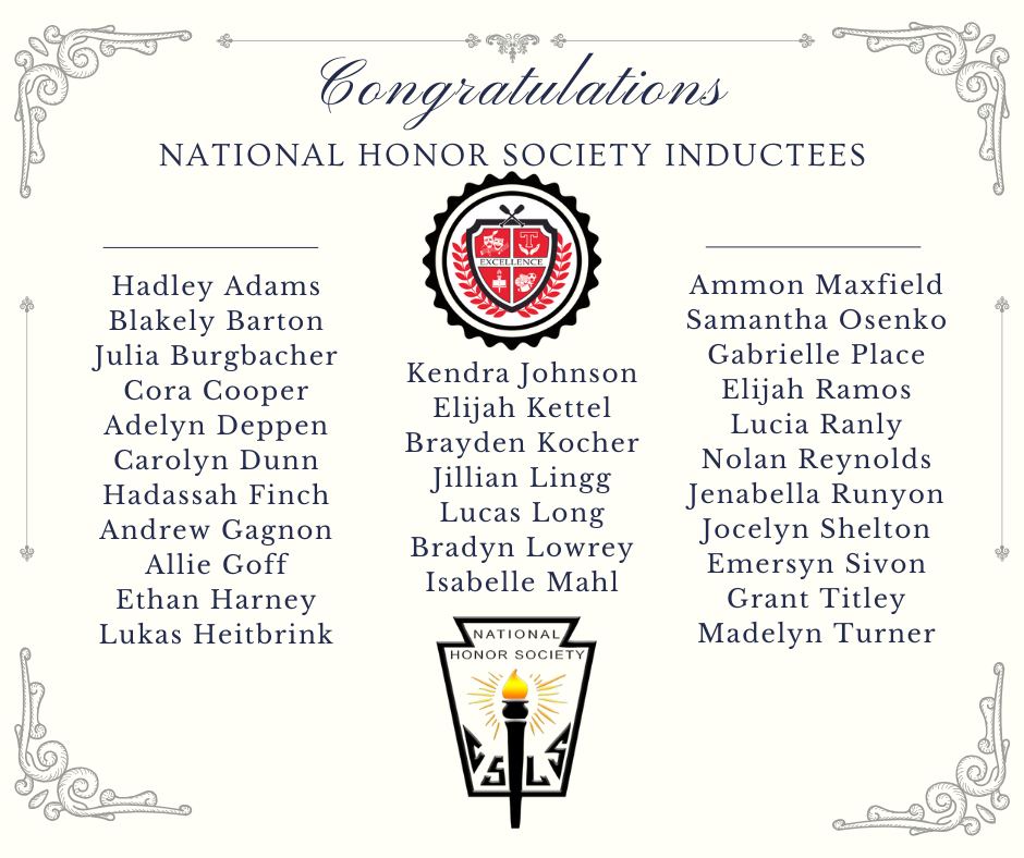National Honor Society inductees.