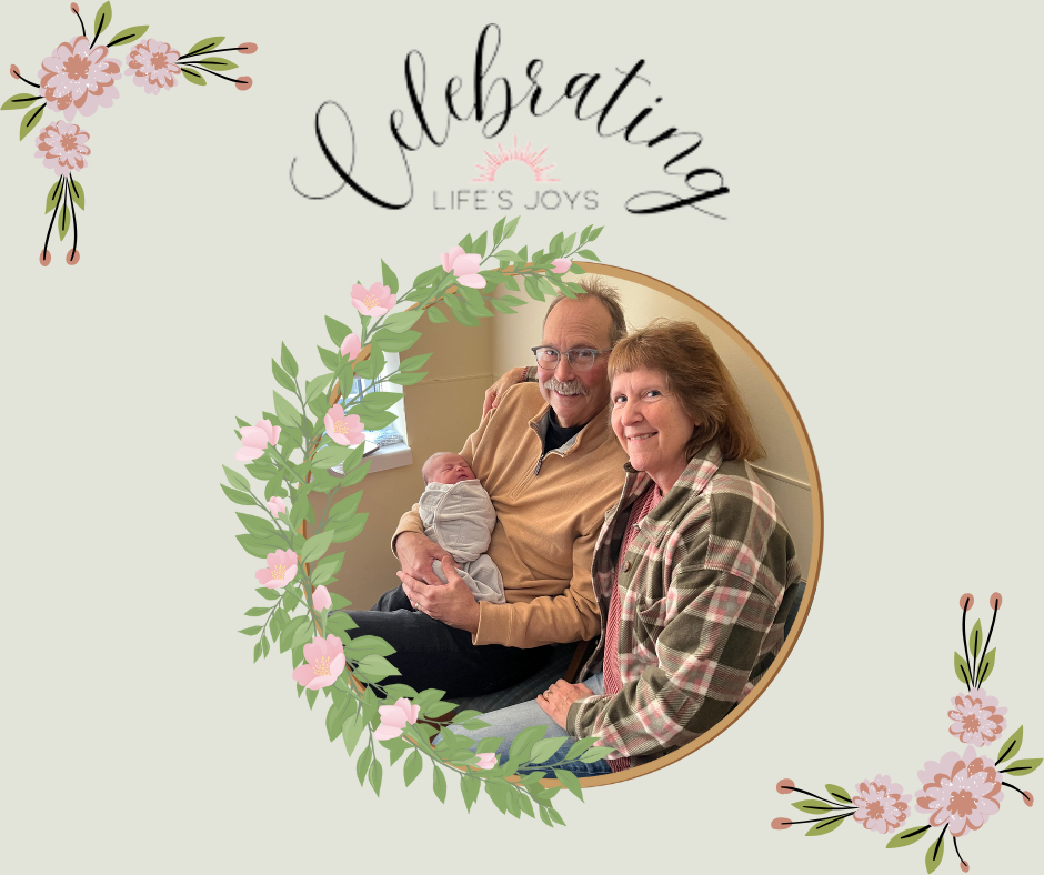 Celebrating Life's Joys.   Mr. G and his wife with their new granddaughter.