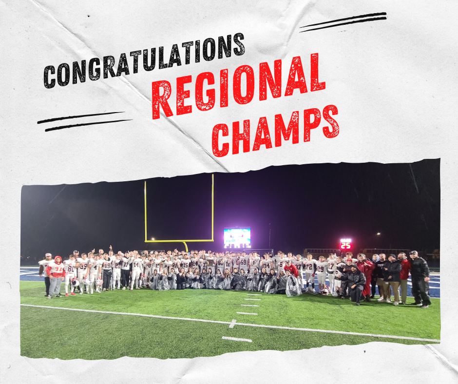 Congratulations to our football regional champs.