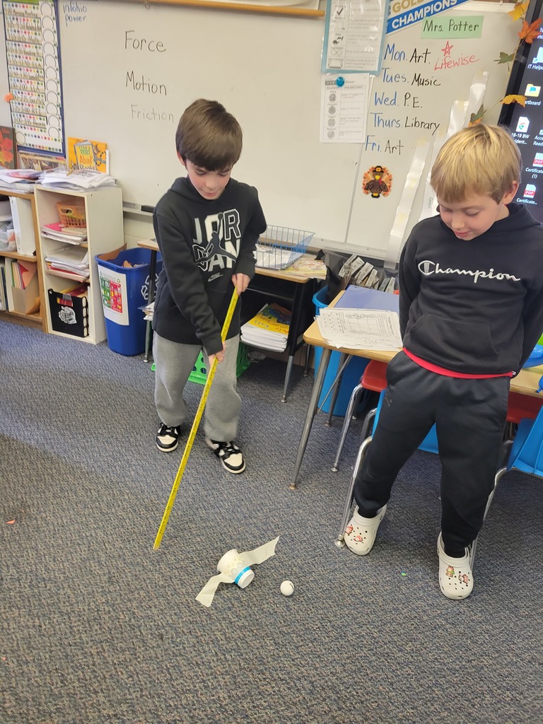 Broadway Elementary second graders learned about force and motion and designed a putt putt course.